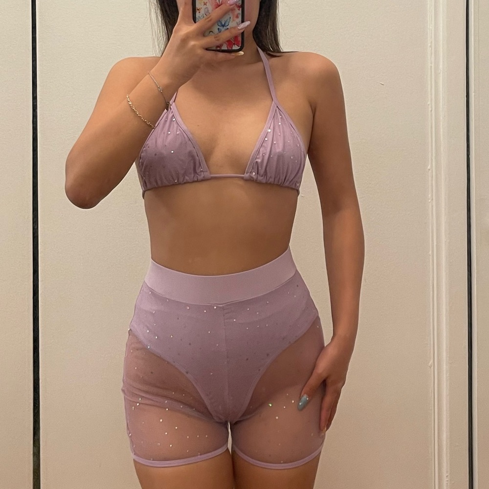 Rave Set purple, size S Brand New